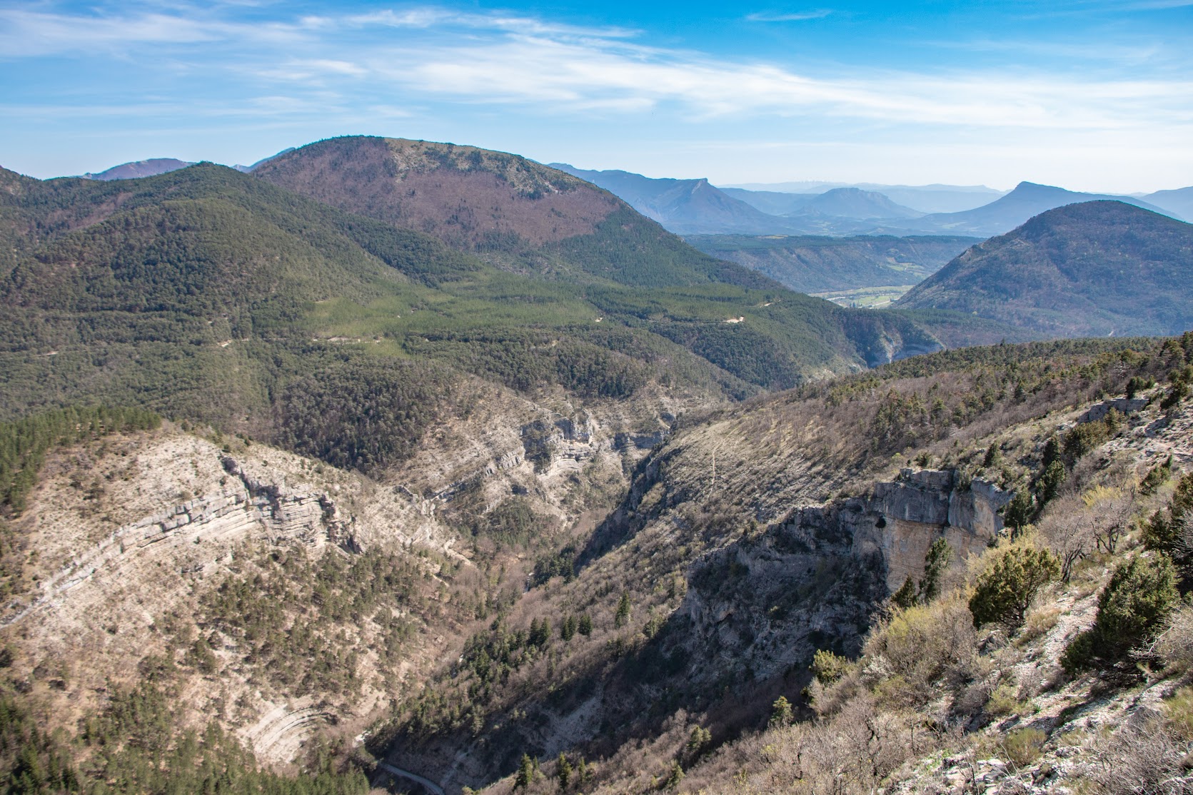 Vue panoramique sur les gorges d'Agnielles