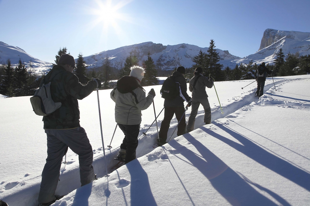 Sortie en raquettes avec Nature Evasion Dévoluy, accompagnateurs dans le Dévoluy, Alpes du Sud.