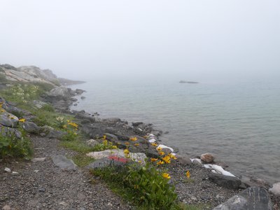 Le lac dans le brouillard