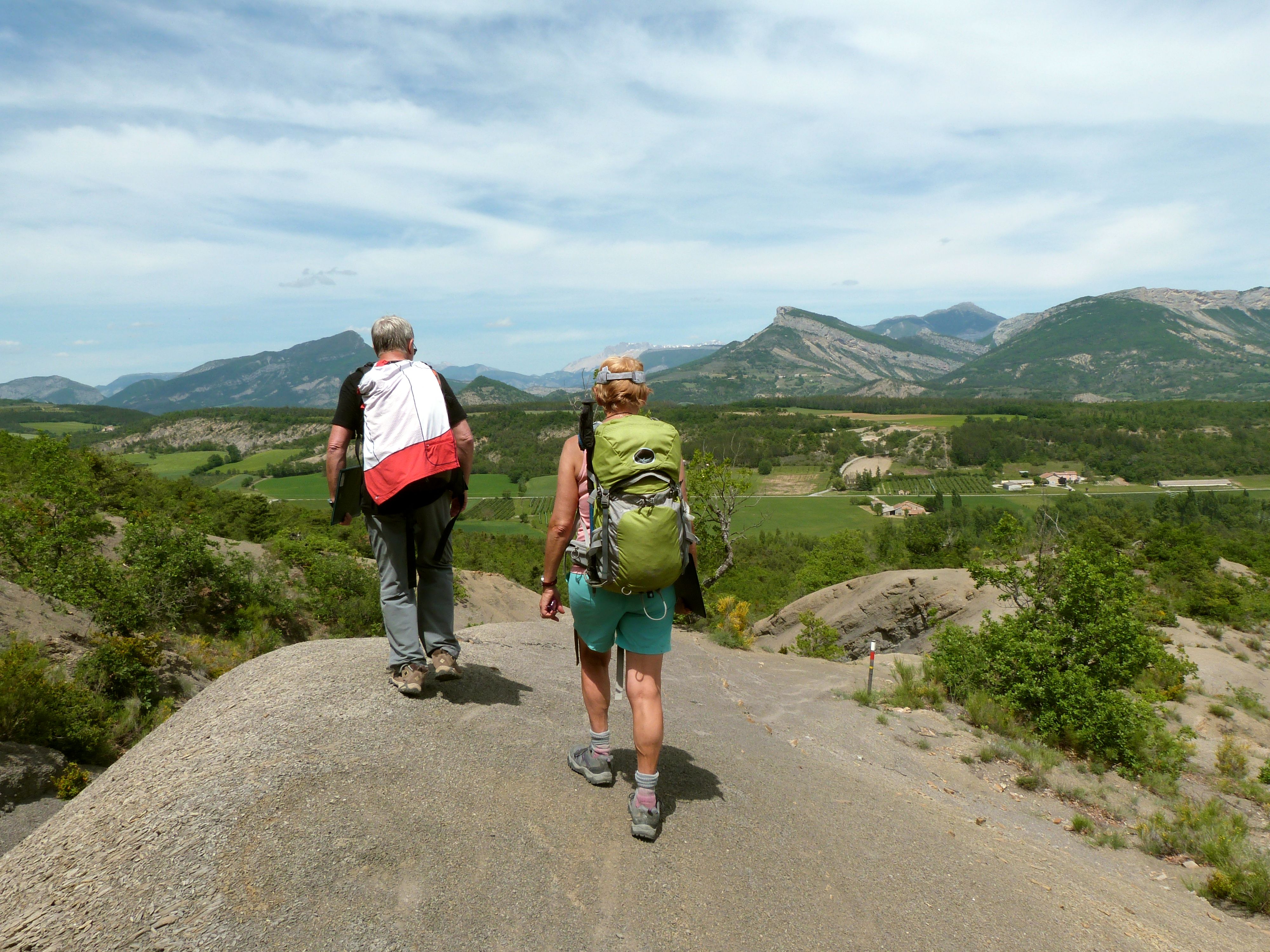 Passage sur les marnes aux alentours de Trescléoux