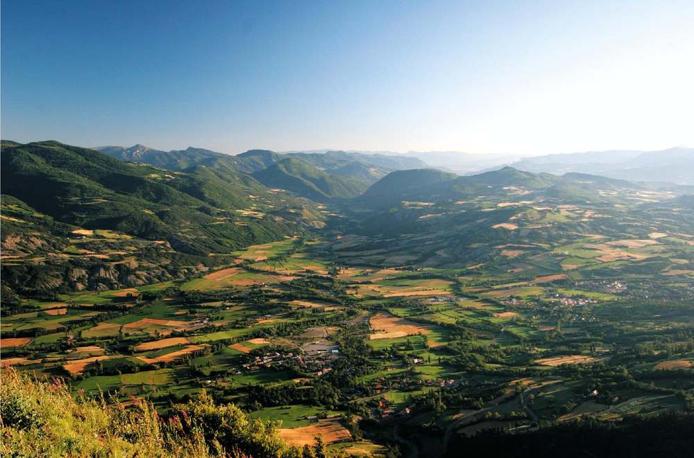 Vue de l'aire d'envol, le soir