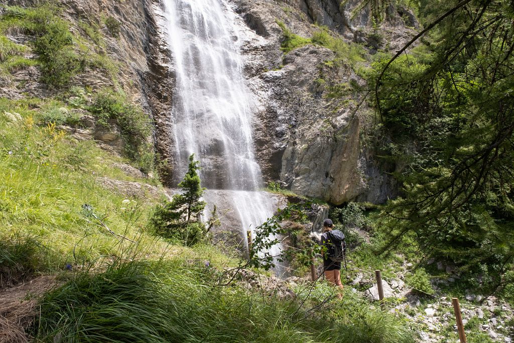 Arrivée à la Cascade de la Pissarotte