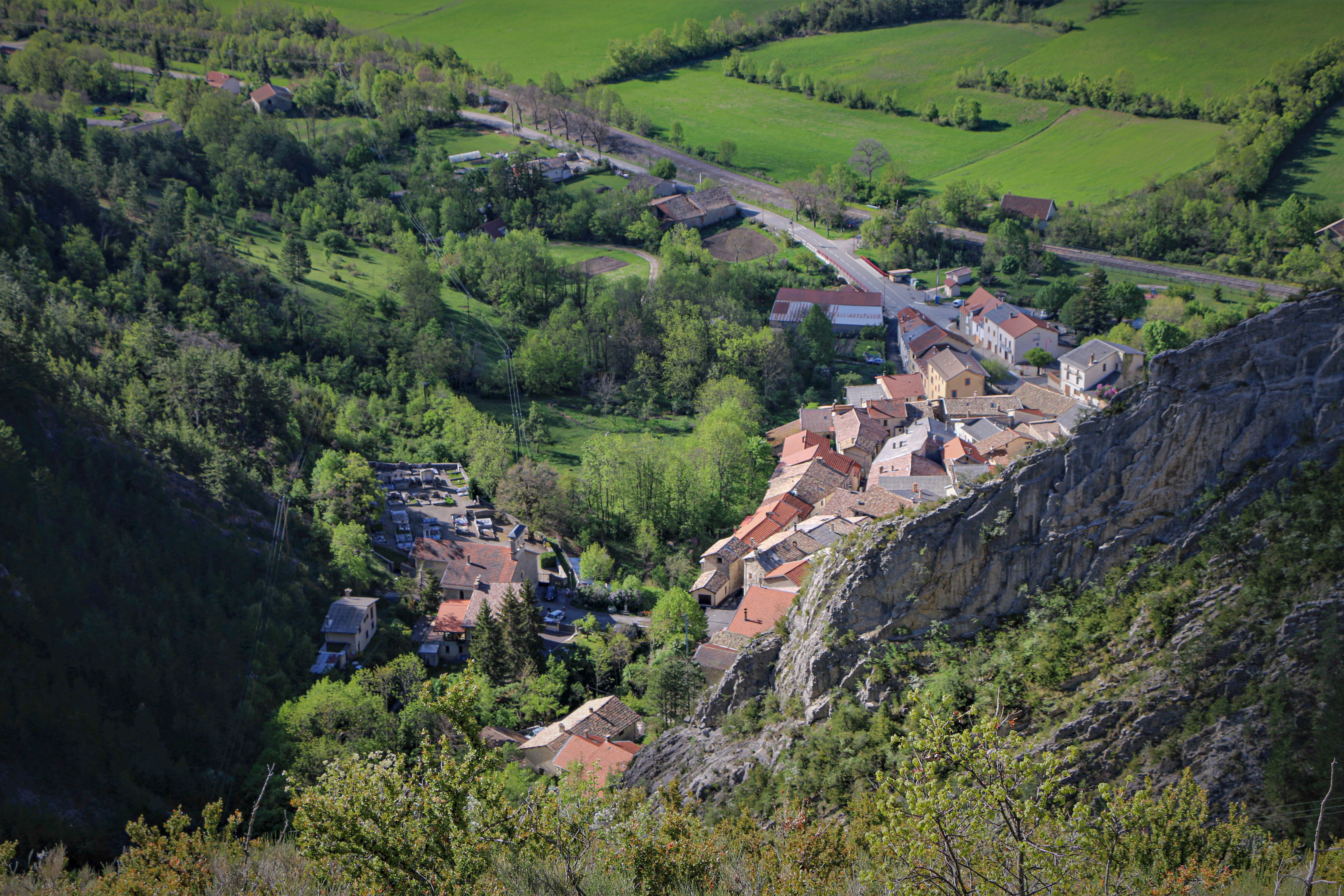 village de la Beaume vu des hauteurs