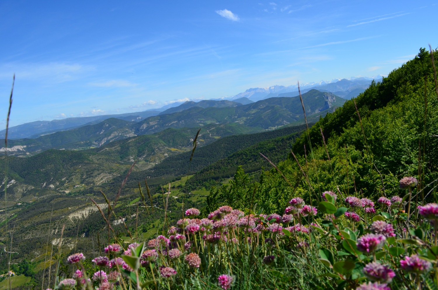 La vallée du Céans depuis la Montagne de Chabre