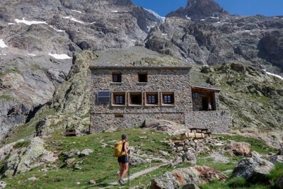Arrivée au refuge du Pelvoux